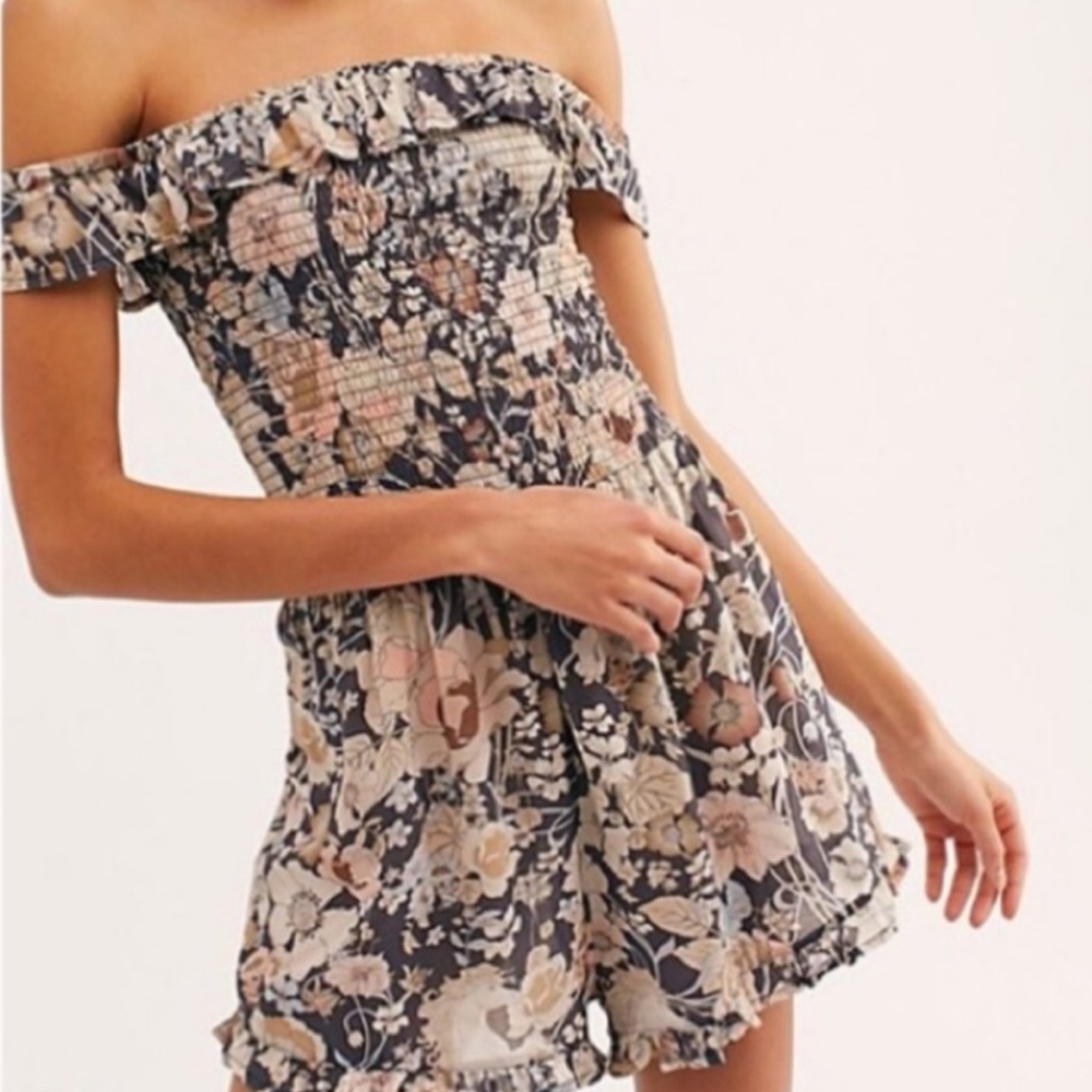 Spell Amethyst smocked romper